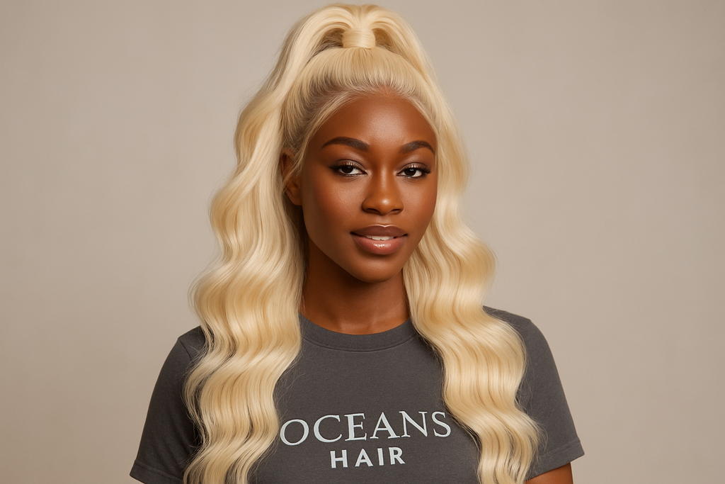 Oceans 613 Platinum Blonde Half Up Half Down