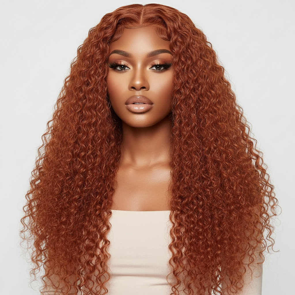 Oceans Ginger Colored Wig - Magazine Editorial