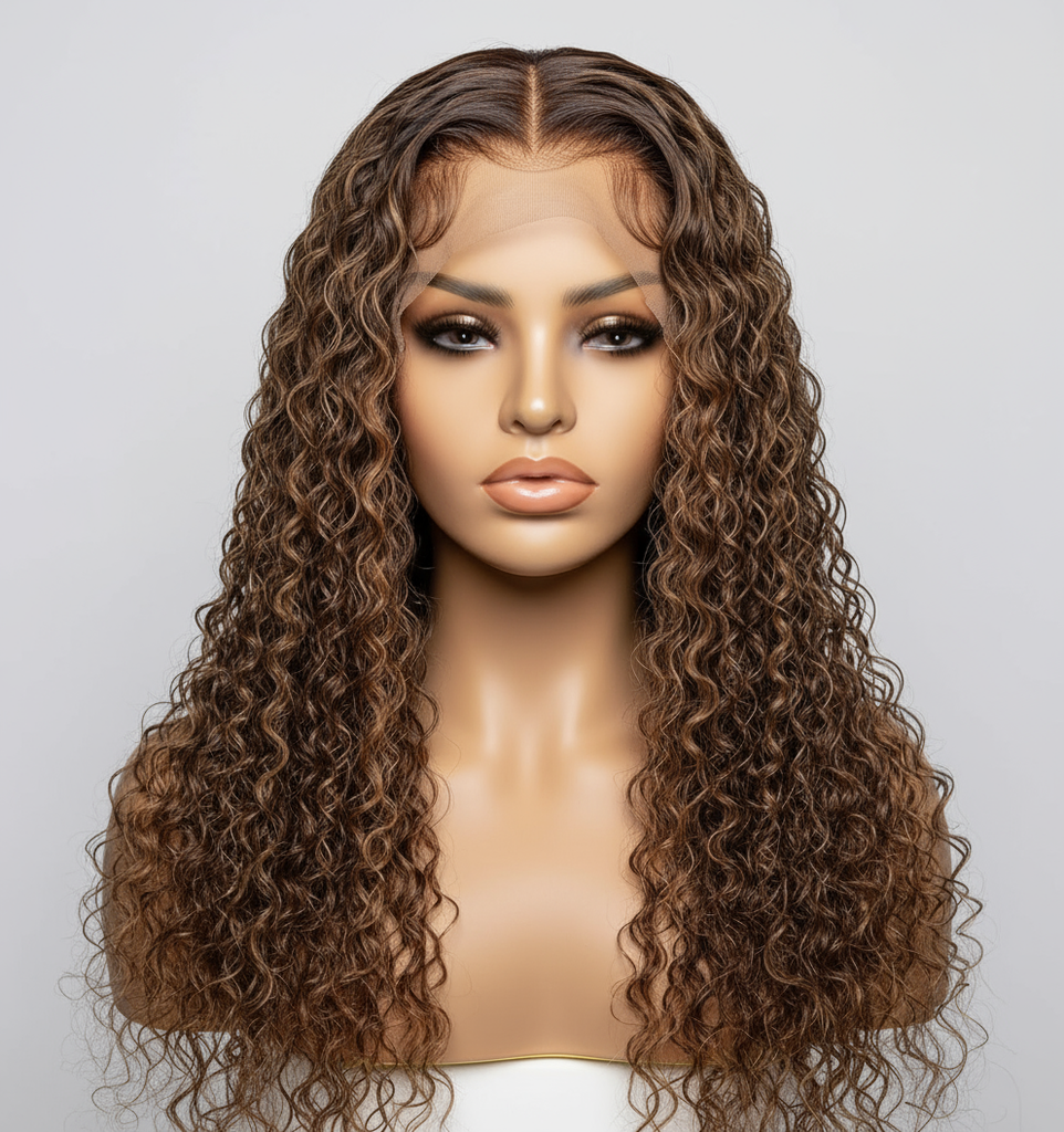 Oceans Highlighted Colored Wig Product Shot - Flat Style
